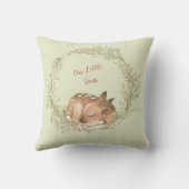 Schlafen Deer Fawn Spring Leaaath Kissen (Rückseite)