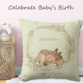 Schlafen Deer Fawn Spring Leaaath Kissen