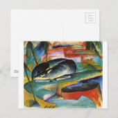 Schlafen Deer von Franz Marc Postkarte (Vorne/Hinten)