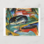 Schlafen Deer von Franz Marc Postkarte (Vorderseite)