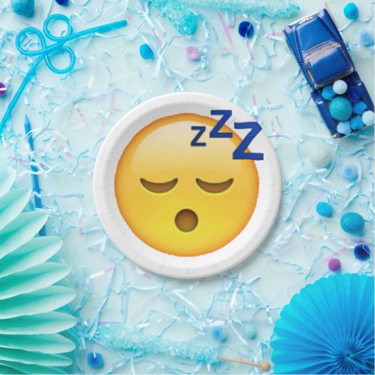 Schlafen - Emoji Pappteller (Party)