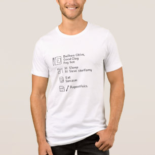 "Schlafen. Essen. Sarcasm. Wieder von vorne. - Fun Tri-Blend Shirt