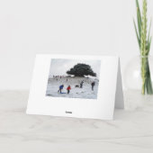 Schlafen Feiertagskarte (Rückseite)