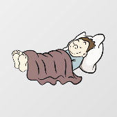 Schlafen Fensteraufkleber (Blatt)