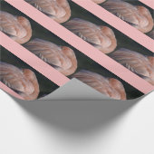 Schlafen Flamingo Wrapping Paper Geschenkpapier (Ecke)