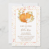 Schlafen Fox Cub Kinderdusche Einladungen (Vorderseite)