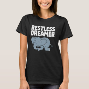 Schlafen Funny Napping Ruheloser Dreamer Elephant T-Shirt