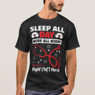 Schlafen Ganztagsarbeit Nachtschicht-Krankenversic T-Shirt