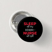 Schlafen Ganztagsnähe Button (Vorne & Hinten)