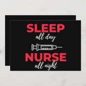 Schlafen Ganztagsnähe Feiertagskarte (Vorne/Hinten)