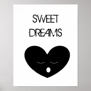 Schlafen Herz Sweet Dreams Poster