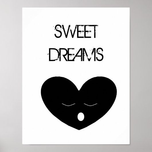 Schlafen Herz Sweet Dreams Poster (Vorne)