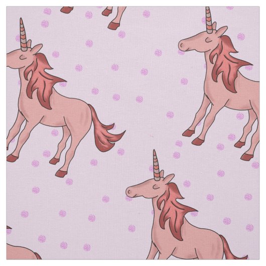 Schlafen Hübsch Rosa Einhorn Stoff (Muster)