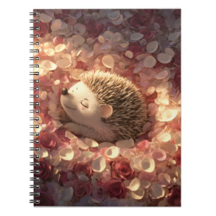 Schlafen Igel Rose Petal Notebook Notizblock