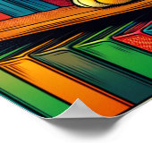 Schlafen im Comic Book Style Cat Schlafen Poster (Ecke)