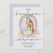 Schlafen im Himmlischen Friedenskrippen Weihnachte Einladung (Vorne/Hinten)