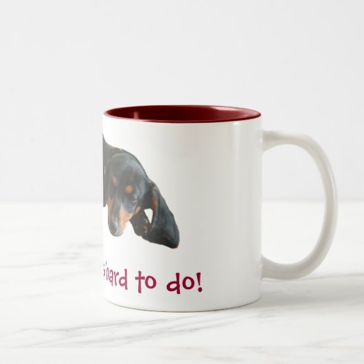 Schlafen in Kaffee-Tasse Zweifarbige Tasse (Rechts)