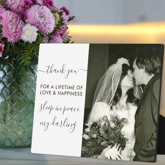 Schlafen in Peace Script Foto Erinnerung Fotoplatte