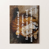 Schlafen in Sicherheitspsalm 4 Bibelverse Puzzle (Vertikal)