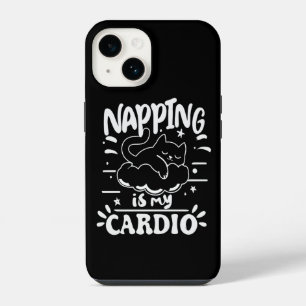 Schlafen ist mein Cardio Einfaches Lustiges Katzen iPhone 14 Hülle