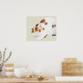 Schlafen Japanisch Cat Art Poster drucken (Küche)