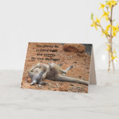 Schlafen Kangaroo Geburtstagskarte Karte (Gelbe Blume)