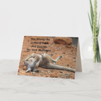 Schlafen Kangaroo Geburtstagskarte