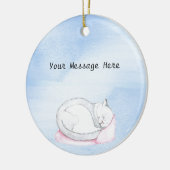 Schlafen Kitten Illustration Keramikornament (Links)