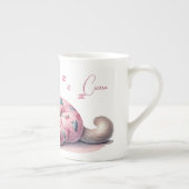 Schlafen Kitten in Pajamas Knochen China Tasse (Rechts)