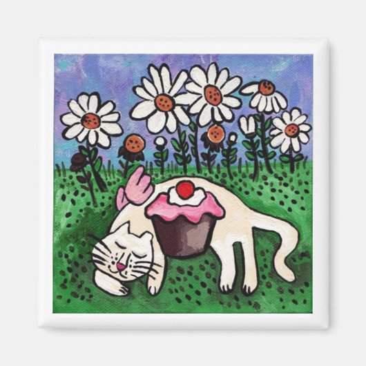 Schlafen Kitty Angel Magnet (Vorne)