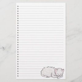 Schlafen Kitty Lined Stationery Briefpapier