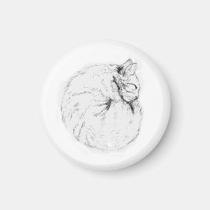 Schlafen Kitty Magnet