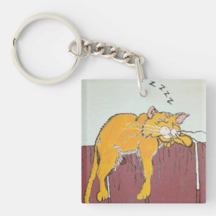 Schlafen Kitty Schlüsselanhänger