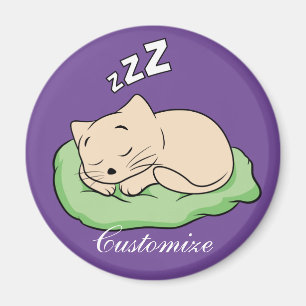 Schlafen Kitty Thunder_Cove Magnet