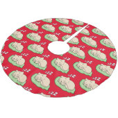 Schlafen Kitty Thunder_Cove Polyester Weihnachtsbaumdecke (Schrägansicht)