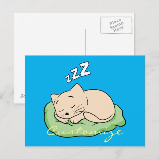 Schlafen Kitty Thunder_Cove Postkarte (Vorne/Hinten)