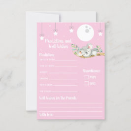 Schlafen Koala Baby Dusche Vorhersagen & gut wolle Einladung