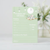 Schlafen Koala Baby Dusche Vorhersagen & gut wolle Einladung (Stehend Vorderseite)