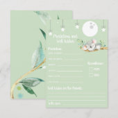 Schlafen Koala Baby Dusche Vorhersagen & gut wolle Einladung (Vorne/Hinten)