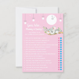 Schlafen Koala Baby Shower Game Guess Wer?  Invita Einladung