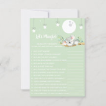 Schlafen Koala Baby Shower Game Let's Mingle! Invi
