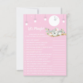 Schlafen Koala Baby Shower Game Let's Mingle! Invi Einladung
