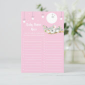 Schlafen Koala Baby Showgame Baby Name Race Inv Einladung (Stehend Vorderseite)