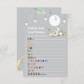 Schlafen Koala Baby Showspiel Emoji Pictionary Einladung (Vorne/Hinten)