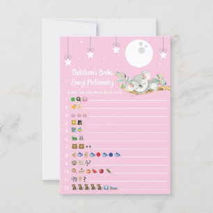 Schlafen Koala Baby Showspiel Emoji Pictionary I Einladung