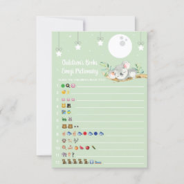 Schlafen Koala Baby Showspiel Emoji Pictionary I Einladung