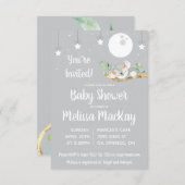 Schlafen Koala Babydusche Einladung (Vorne/Hinten)