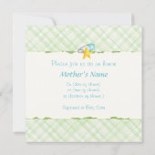 Schlafen Lamm und Mann in der Mond Baby Dusche und Einladung (Rückseite)