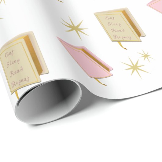 Schlafen Lesen Reape Literaturbuch Lover Elfenbein Geschenkpapier (Rolleneckpunkt)