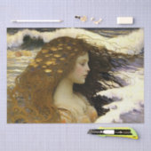 Schlafen Meerjungfrau Träumen von goldenen Muschel Seidenpapier (Handwerk)